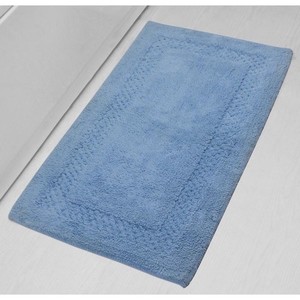 Home Weavers Classy 24-in x 40-in Light Blue Cotton Bath rug