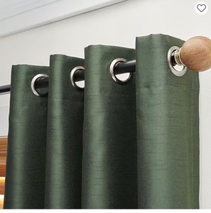 Max Blackout Mystique Grommet Top 100% Blackout Single Curtain Panel - single panel - 50x84 - forest green color - retail $75