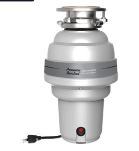 American Standard 10-US-ASD-1250 Premium Garbage Disposal with 3-Bolt Mount System and Odor Protection, 1-14 HP, Silver RETAIL $180.00