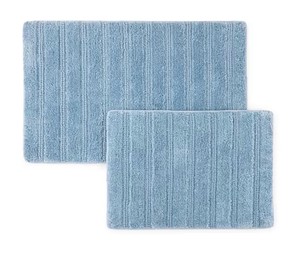 Home Expressions 2-pc. Bath Rug Set - 20x32 and 17x24 Blue Color - Retail $75