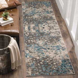 Safavieh Monaco MNC225E-28 22 x 8 GreyLight Blue Runner Retail $84