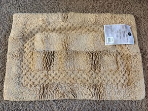 Classy Collection Bath Rug 100% Cotton 17 inches x 24 inches TanBrown Color, Soft