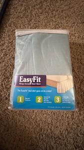 EasyFit Wrap Around Bed Skirt QueenKing Sized Ruffle Bed, Teal Color