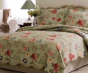 King - Edens Garden King Sized Quilt with 2 Shams