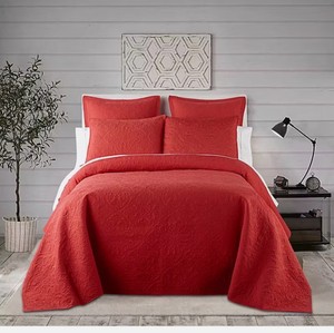 King - Home Expressions Harper Bedspread - Cardinal Red - Shams not included - Retail $220