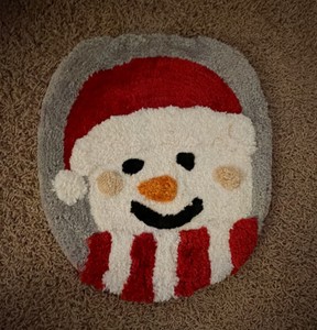 Winter Snowman - Round Toilet Seat Cover