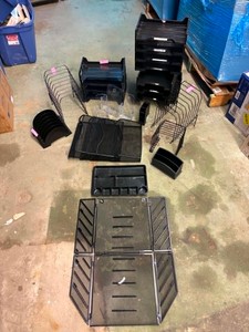 Large Assortment of OfficeHome Plastic and Metal Organizers, Great for BusinessHome Office, Holds Papers, Forms, Business CardPamphlet Holders, Desk Organizers, and More Take a Look at All the Pictures