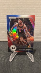 2021 Prizm Draft red white and blue prism Anthony Edwards
