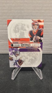 2020 Panini contenders round numbers, Justin Jefferson and Joe Burrow rookie card