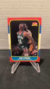 1986 fleer basketball Sam Perkins rookie card