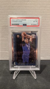 2025 Topps chrome Cooper Flagg rookie card PSA graded