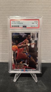 PSA 8 1996 fleer Allen Iverson rookie card, Hall of Famer
