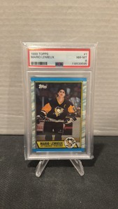 PSA 8 1989 Topps, Mario Lemieux, Hall of Famer