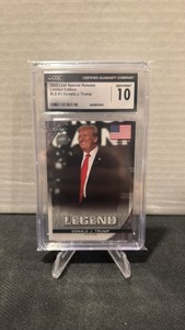 CGC 10 Gem mint 2023 leaf limited edition Donald J Trump card