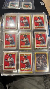 A collectors album full of 1980s Minnesota Twins baseball cards and unique items