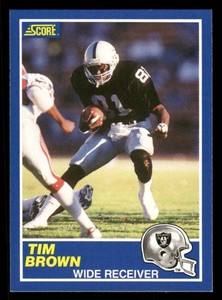 1989 Score Tim Brown Rookie Card #86