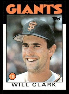 1986 Topps Traded Will Clark Rookie Card #24T