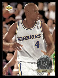 1993 Upper Deck Chris Webber Rookie Card - Rookie Standouts Insert Card #RS1
