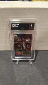 GMA 5 2010 Topps chrome X fractor Joe Mauer