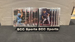 5 2022 Topps chrome and 5 2022 Bowman chrome Joe Ryan rookie cards