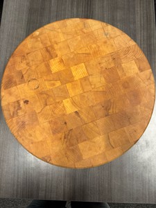 18inch round end grain butcher block cutting board