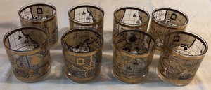 Cera Old World Maps Glasses