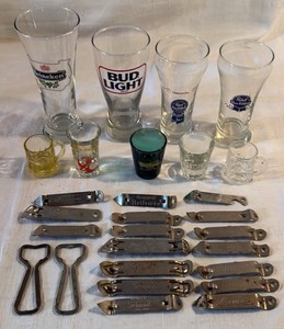 Beer Glasses, Shot Glasses, Openers