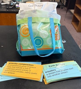 Science curriculum with laminated sheets