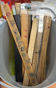 rulers and glue sticks
