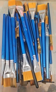 mixed container of heart brushes