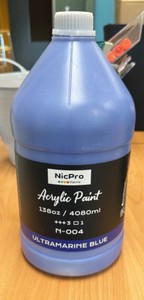 brand new acrylic paint, 132 ounce ultramarine blue