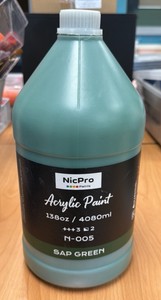 brand new acrylic paint, 138 ounce SAP Greene
