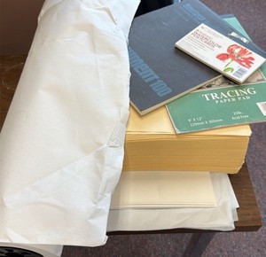 tracing paper and drawing paper
