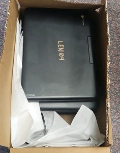 box of broken Chromebooks