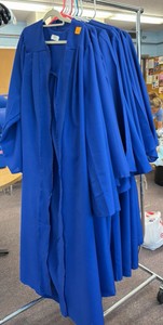 graduation gowns, royal blue