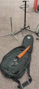 guitar bag and guitar stand