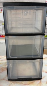 three drawer storage box