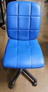blue office chair