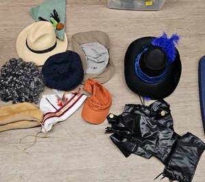 bucket of costumes