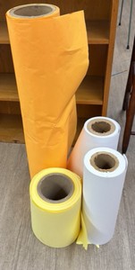 Rolls of paper - various colors