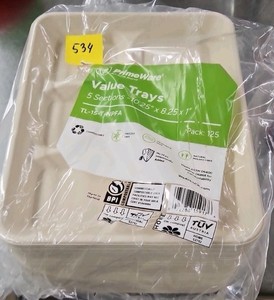 value trays - 5 sections, unopened