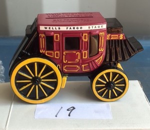 Vintage Wells Fargo Stagecoach Coin Bank