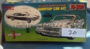 Vintage Jo-Han 62 Chrysler Kit Box w Custom Built-up Drag Wagon Model