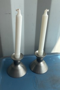 Vintage Stainless Steel candle holders