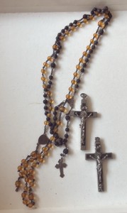 Vintage Religious Lot - Two Rosaries & Two Crucifixes