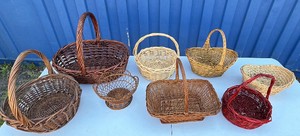 Vintage decorative wicker baskets