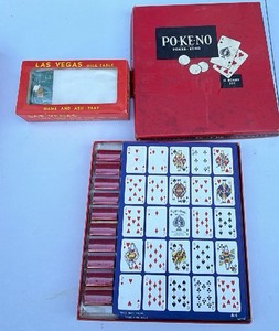 Vintage Classic Game Lot - Pokeno & Canasta Sets