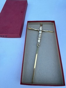 Vintage Brass & Silver-Tone Crucifix