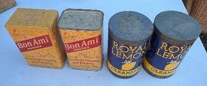 Vintage NOS Advertising Lot - Bon Ami Powder & Royal Lemon Gelatin