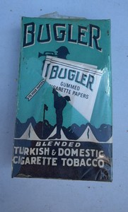 Vintage Bugler Cigarette Tobacco Pocket Tin (Turkish & Domestic Blend)